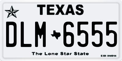 TX license plate DLM6555