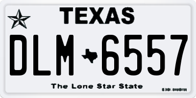 TX license plate DLM6557