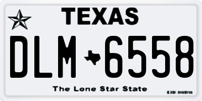 TX license plate DLM6558