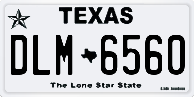 TX license plate DLM6560