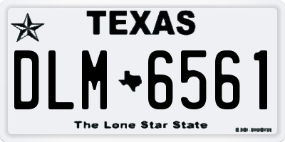 TX license plate DLM6561