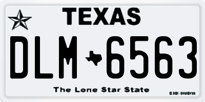 TX license plate DLM6563