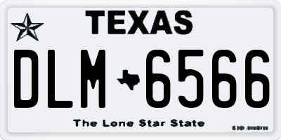 TX license plate DLM6566