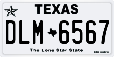 TX license plate DLM6567