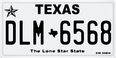 TX license plate DLM6568