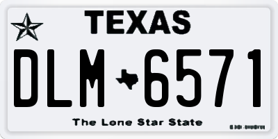 TX license plate DLM6571