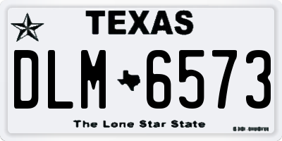 TX license plate DLM6573
