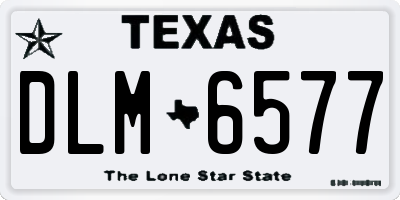 TX license plate DLM6577