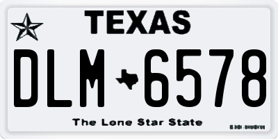 TX license plate DLM6578