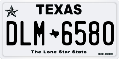 TX license plate DLM6580