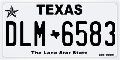 TX license plate DLM6583
