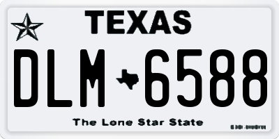TX license plate DLM6588