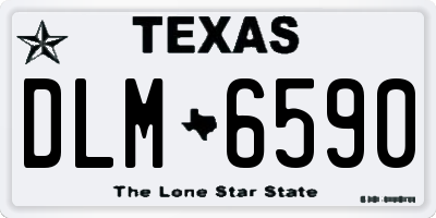 TX license plate DLM6590