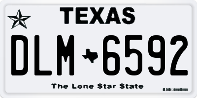 TX license plate DLM6592