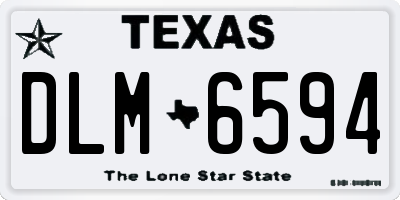TX license plate DLM6594