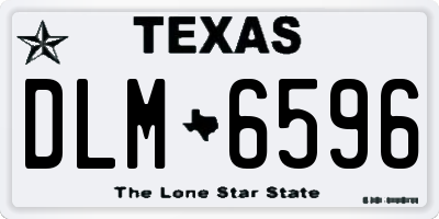 TX license plate DLM6596
