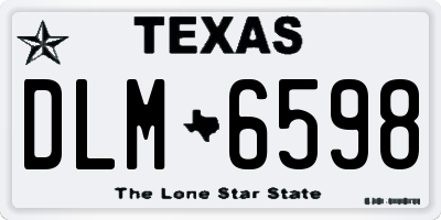 TX license plate DLM6598