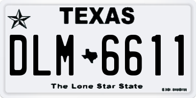 TX license plate DLM6611