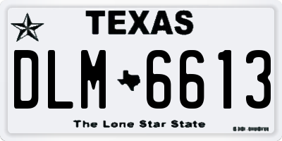 TX license plate DLM6613