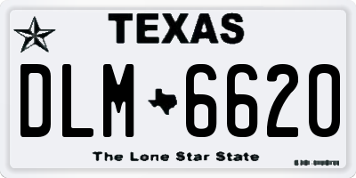 TX license plate DLM6620