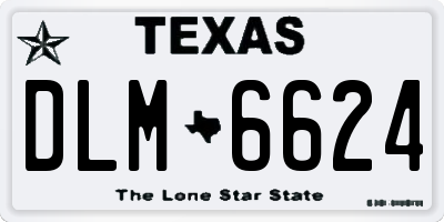 TX license plate DLM6624