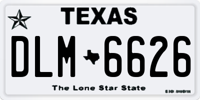 TX license plate DLM6626