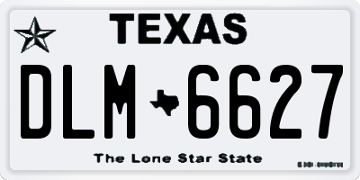 TX license plate DLM6627