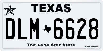 TX license plate DLM6628