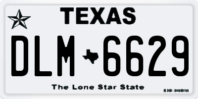 TX license plate DLM6629