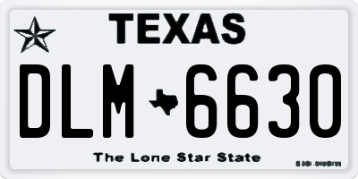 TX license plate DLM6630