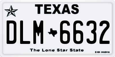 TX license plate DLM6632