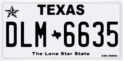 TX license plate DLM6635