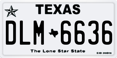 TX license plate DLM6636