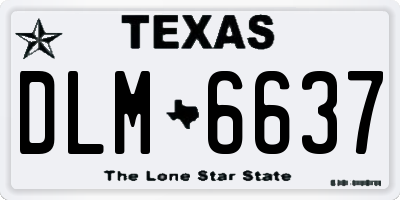 TX license plate DLM6637