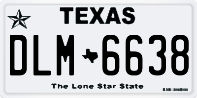 TX license plate DLM6638