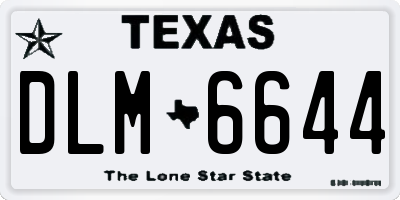 TX license plate DLM6644