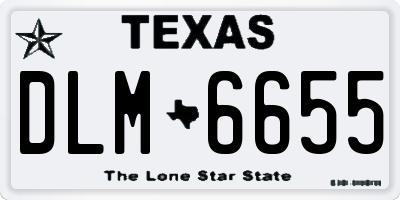 TX license plate DLM6655