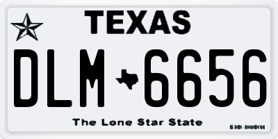 TX license plate DLM6656