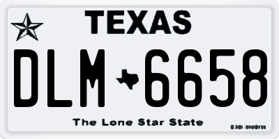 TX license plate DLM6658
