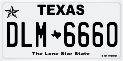 TX license plate DLM6660