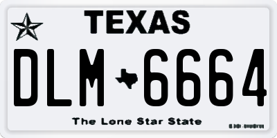 TX license plate DLM6664