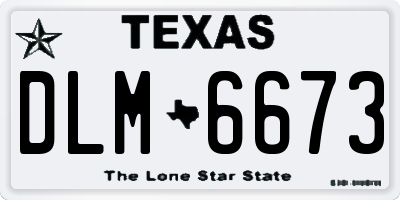 TX license plate DLM6673