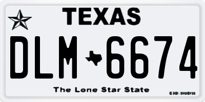 TX license plate DLM6674