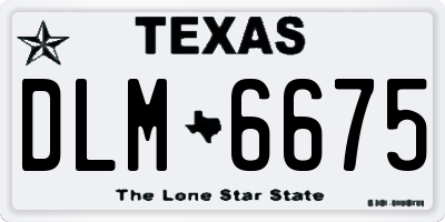 TX license plate DLM6675
