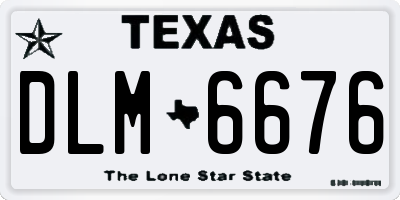 TX license plate DLM6676