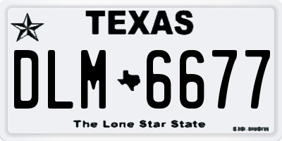 TX license plate DLM6677