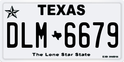 TX license plate DLM6679