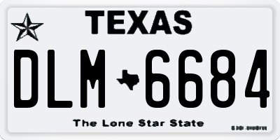 TX license plate DLM6684