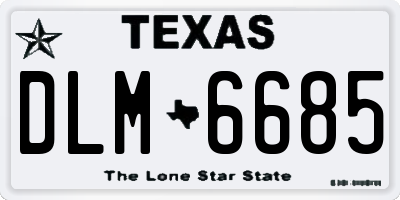 TX license plate DLM6685