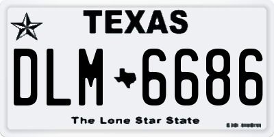 TX license plate DLM6686